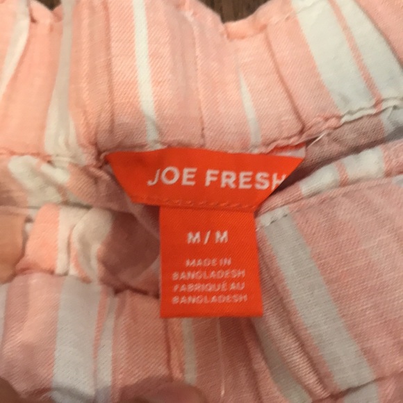 3 for $35! Pink and white striped brand new Joe Fresh tie shorts - Picture 3 of 5